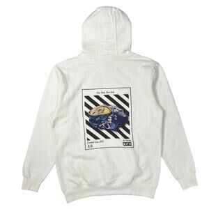 KITH Art Series Crushed Can New York Hoodie Size M White Pullover EUC
